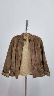 Vintage Galvez Brown Suede Leather Jacket - Men's/Unisex - Minimalist Boho 70s